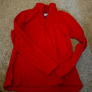 Land end red half zip